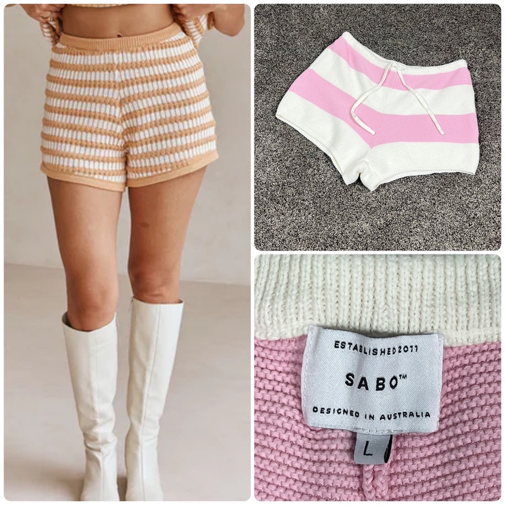 New SABO KNIT SHORTS Sz. L
